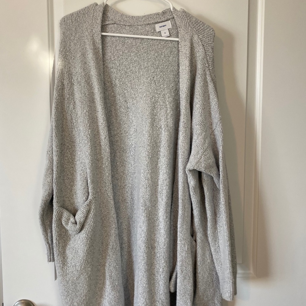 Grey Long Cadigan